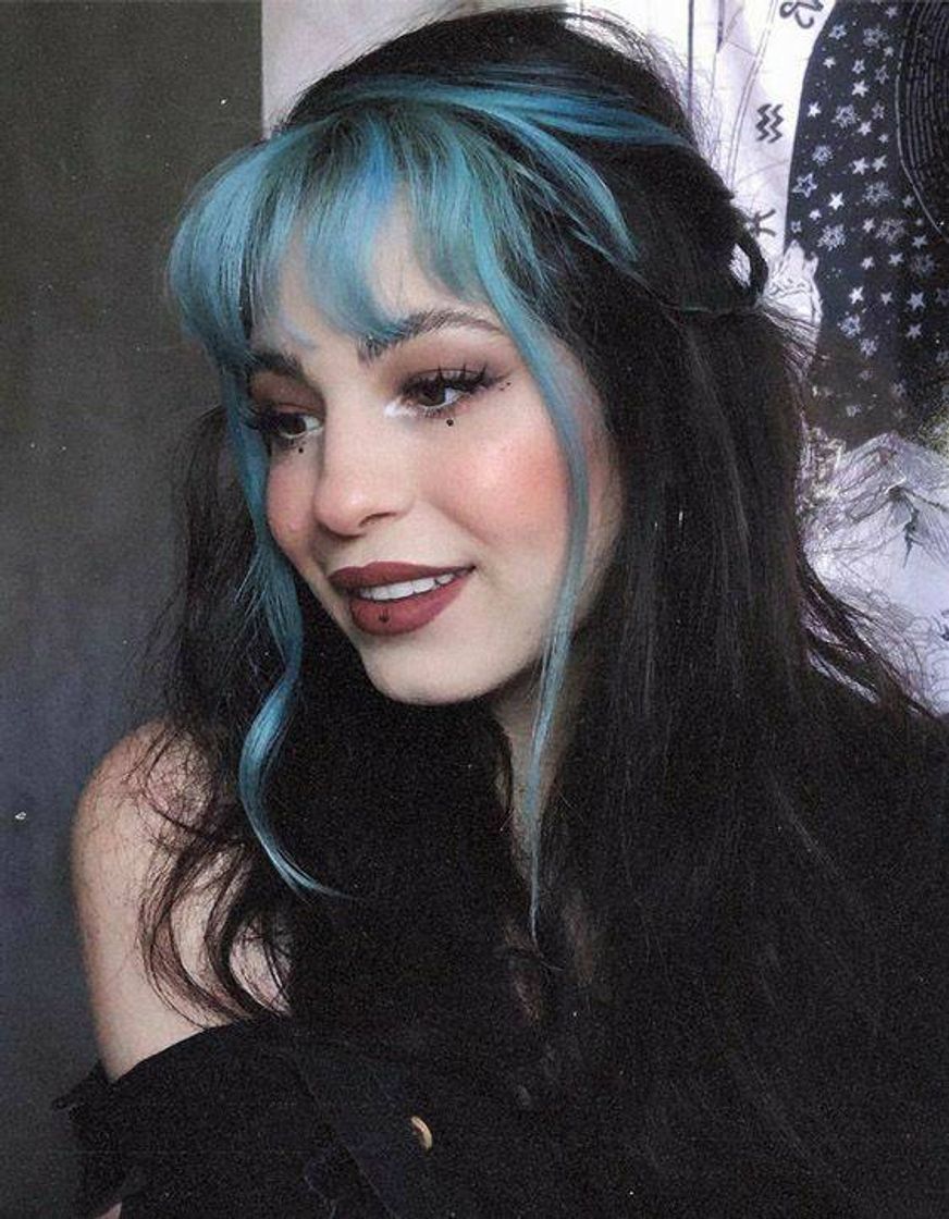 Moda Cabelo grunge azul claro