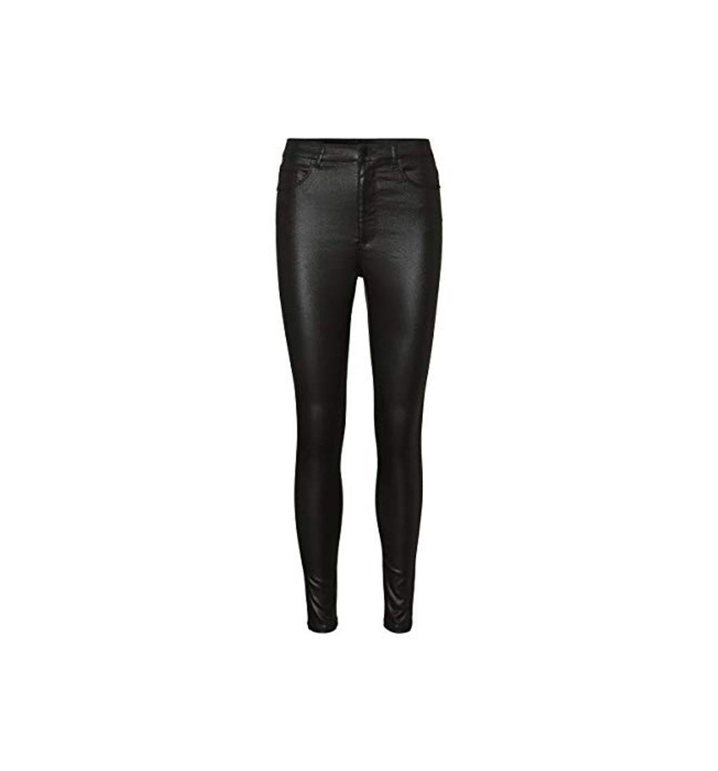 Fashion Vero Moda VMLOA HR Skinny S Coated Pant GA Noos Pantalones