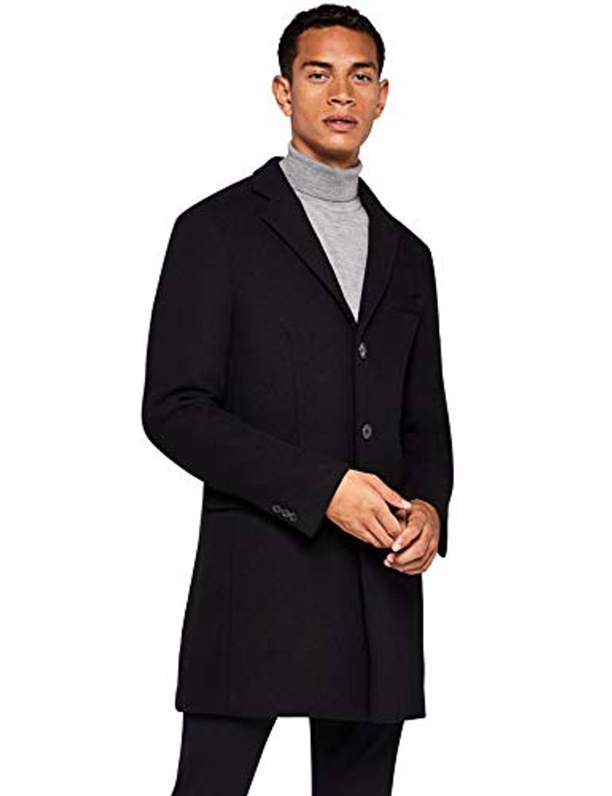 Fashion Marca Amazon - find. Abrigo Hombre, Negro