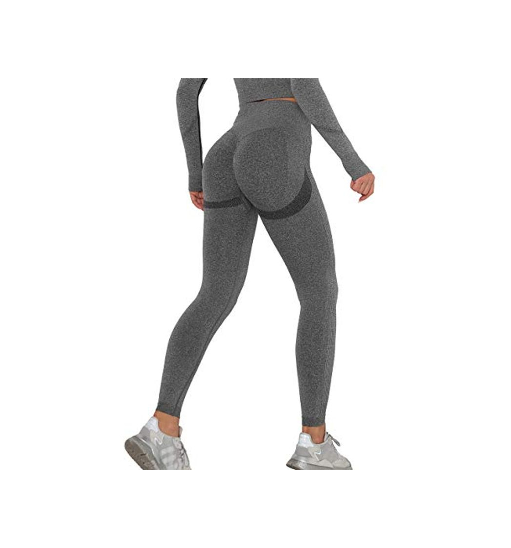 Moda KIWI RATA Leggins Deportivos Mujer Push up Mallas Pantalones Cintura Alta Yoga Leggings Pantalón Moda Sin Costuras para Fitness Running Deporte Elásticos y Transpirables