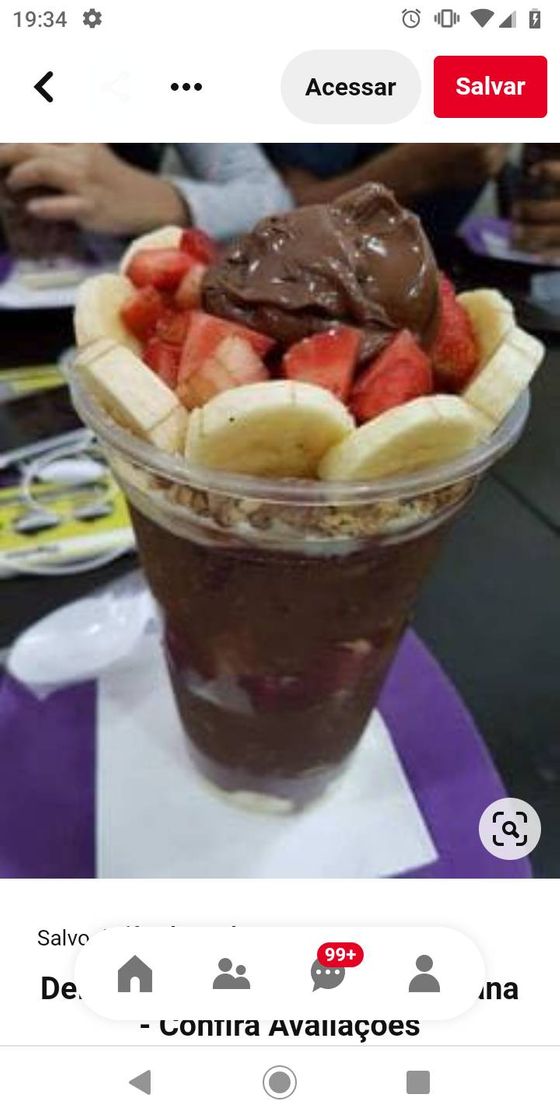 Moda Açaí com Nutella, calda quente, leite condensado, frutas..😋