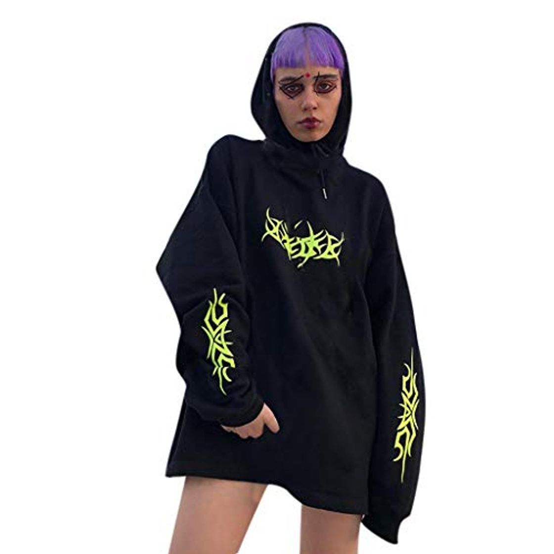 Products Sudaderas Mujer Tumblr Largas Anchas, K-Youth Suelta Hip Hop Estilo Sudadera con