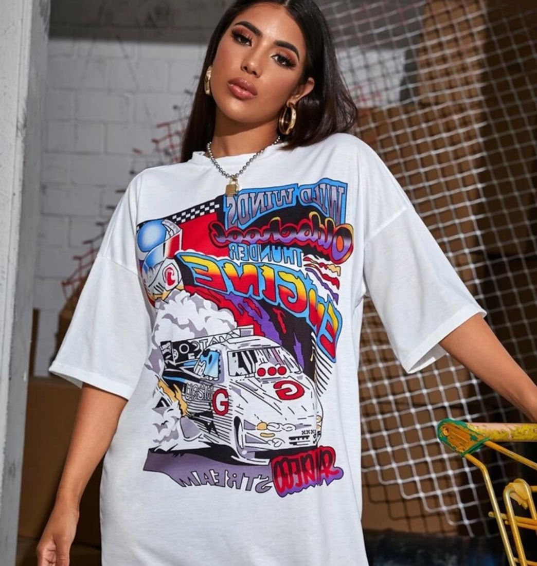 Social Camiseta - Branco Gráfico 