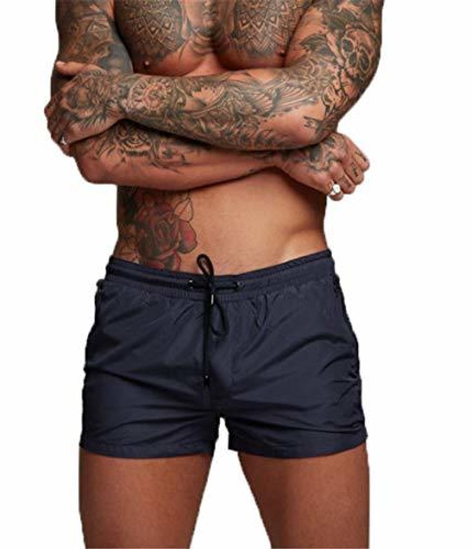 Social Kfnire Bañadores de natación, Pantalones Cortos de los Hombres de Secado rápido