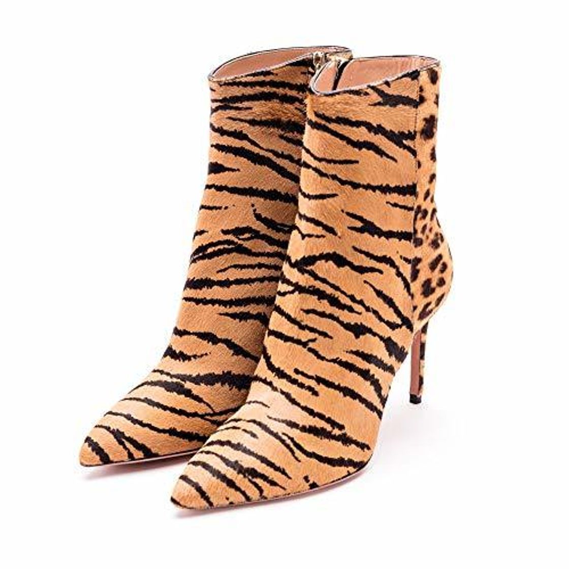 Moda AQUAZZURA Stivali Aquazzura Alma Bootie in Pelle ALAMIDB0CAV120 Caramel Size