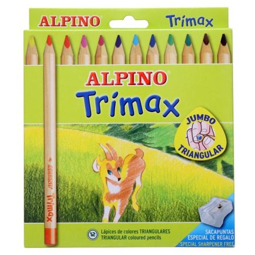Alpino-490251 Pack de 12 lápices, colores surtidos, Multicolor, única