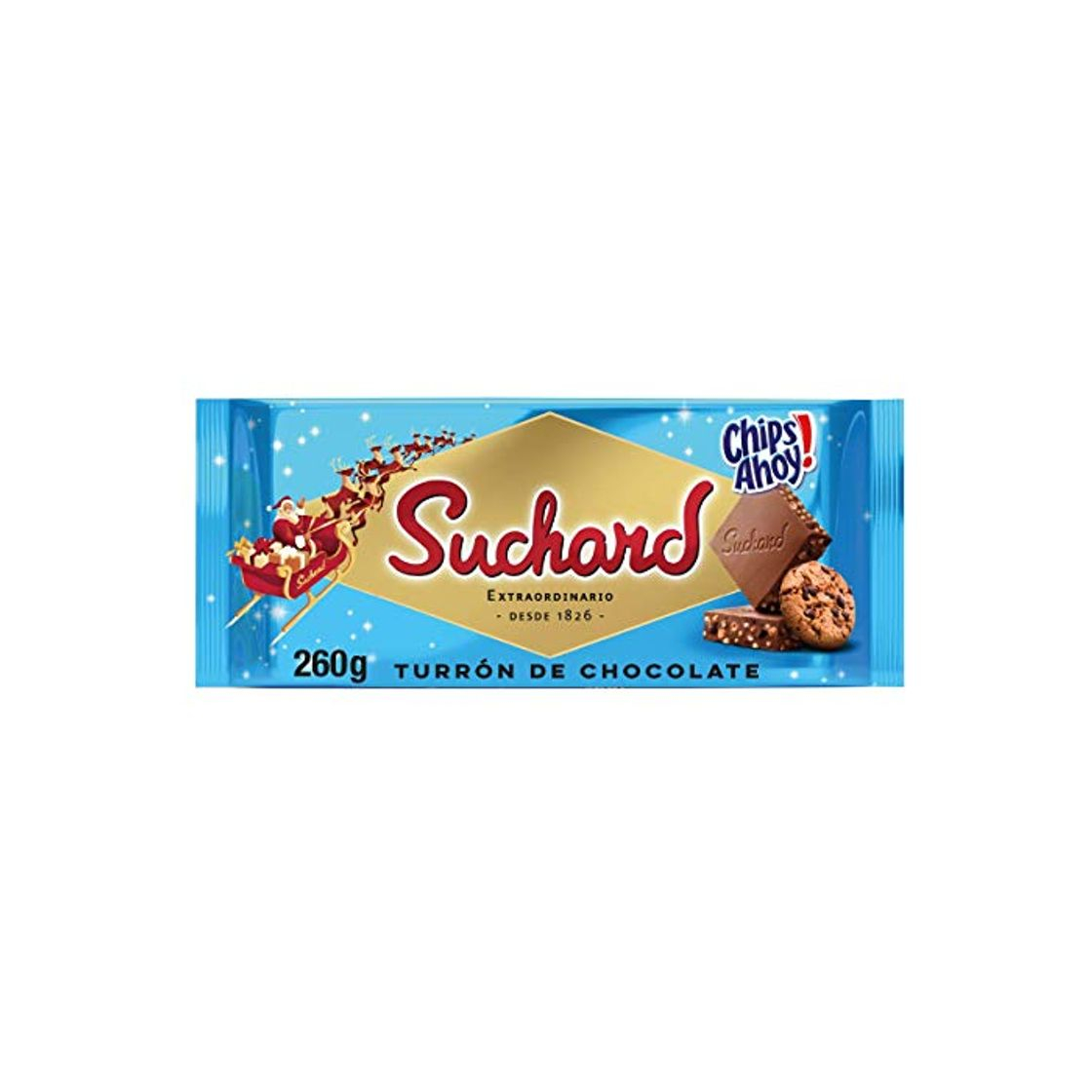 Product Suchard - Turrón De Chocolate Con Leche Y Galletas Chips Ahoy Navideño