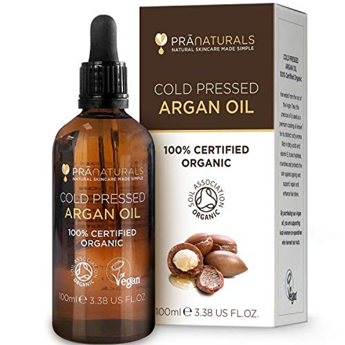 Product PraNaturals Aceite de Argán Marroquí 100% Orgánico Puro y Natural para Cara