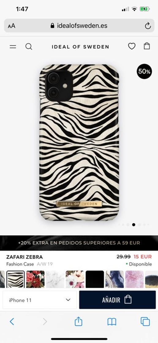 Moda Funda zebra