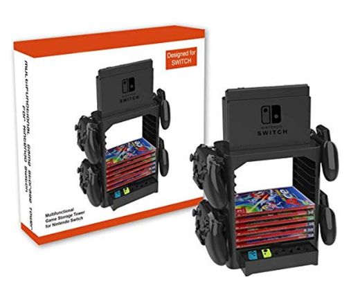 PeakLead Soporte Almacenamiento Juego de la Torre para Nintendo Switch Games Storage