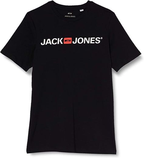 Jack & Jones Jjecorp Logo tee SS Crew Neck Noos Camiseta, Negro