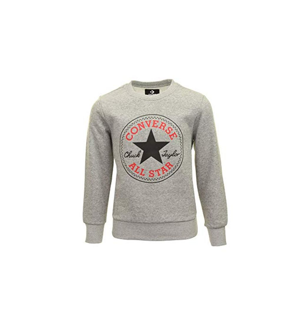 Moda Converse Boys 'Chunk Patch' Sudadera de cuello redondo