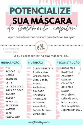 Para pontecializar sua mascara 