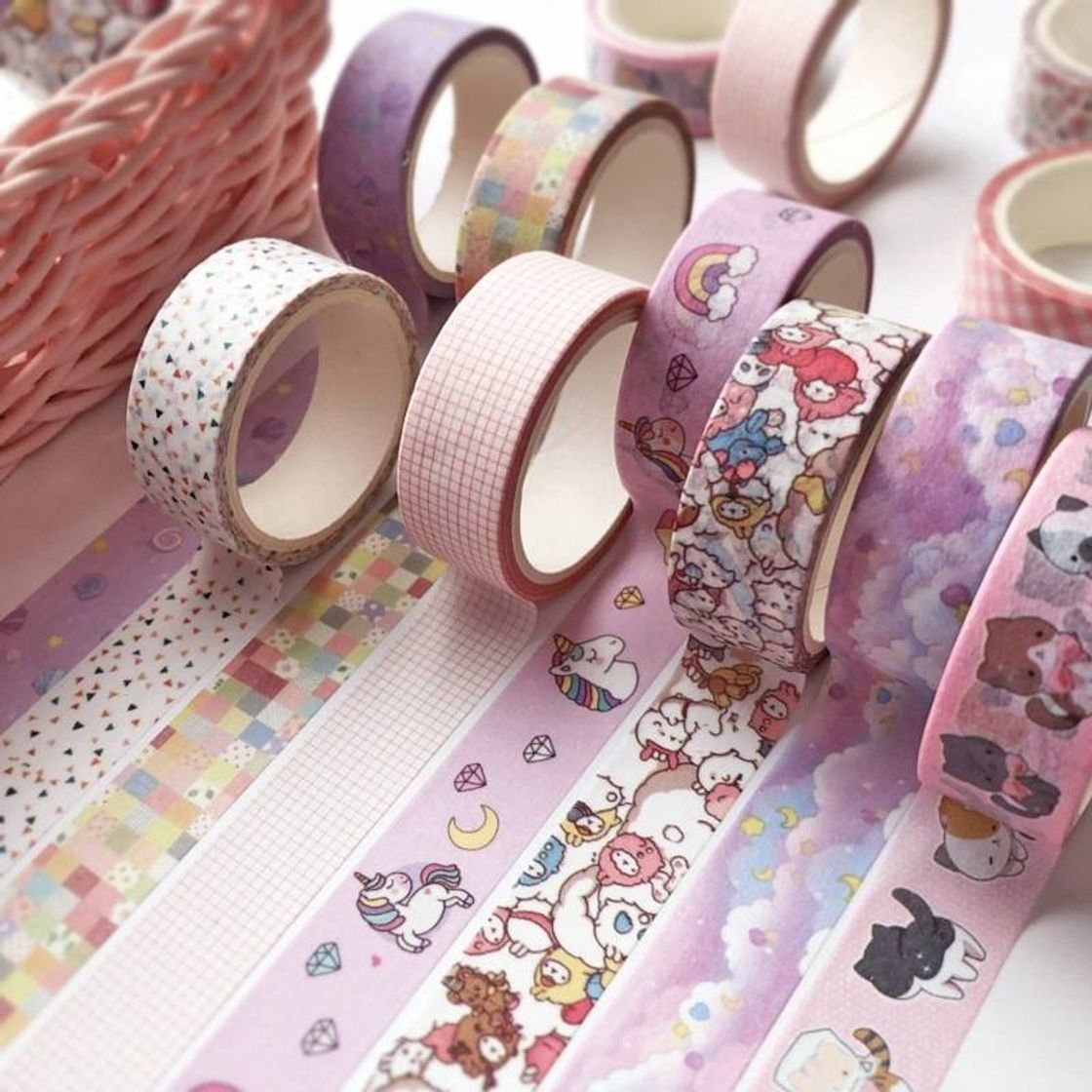 Moda Fita Adesiva de Papel Kawaii