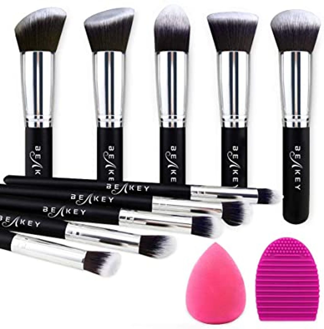 Social BEAKEY Set de Brochas de Maquillaje Profesional, Synthetic Kabuki Premium para Base