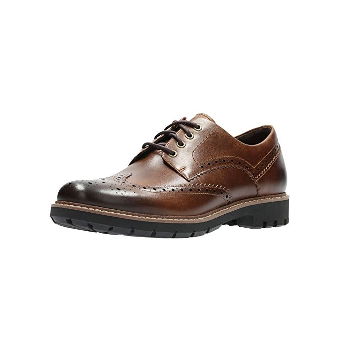 Fashion Clarks Batcombe Wing, Zapatos de Cordones Derby, Marrón