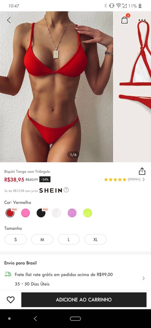 Fashion BIQUÍNI VERMELHO ( TEM VÁRIAS CORES ) , me segue ai bjs👙🌺