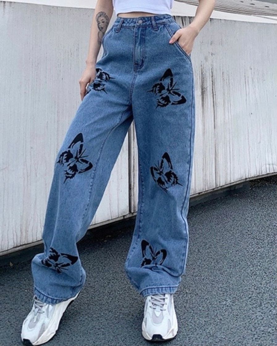 Baggy jeans butterfly