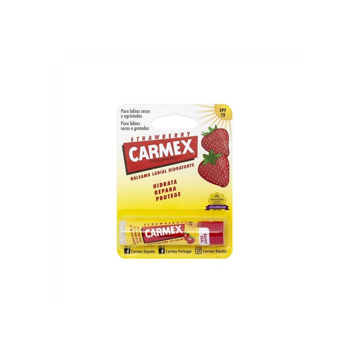 Beauty Carmex Strawberry Flavor Moisturizing Lip Balm Stick SPF 15 by Carmex