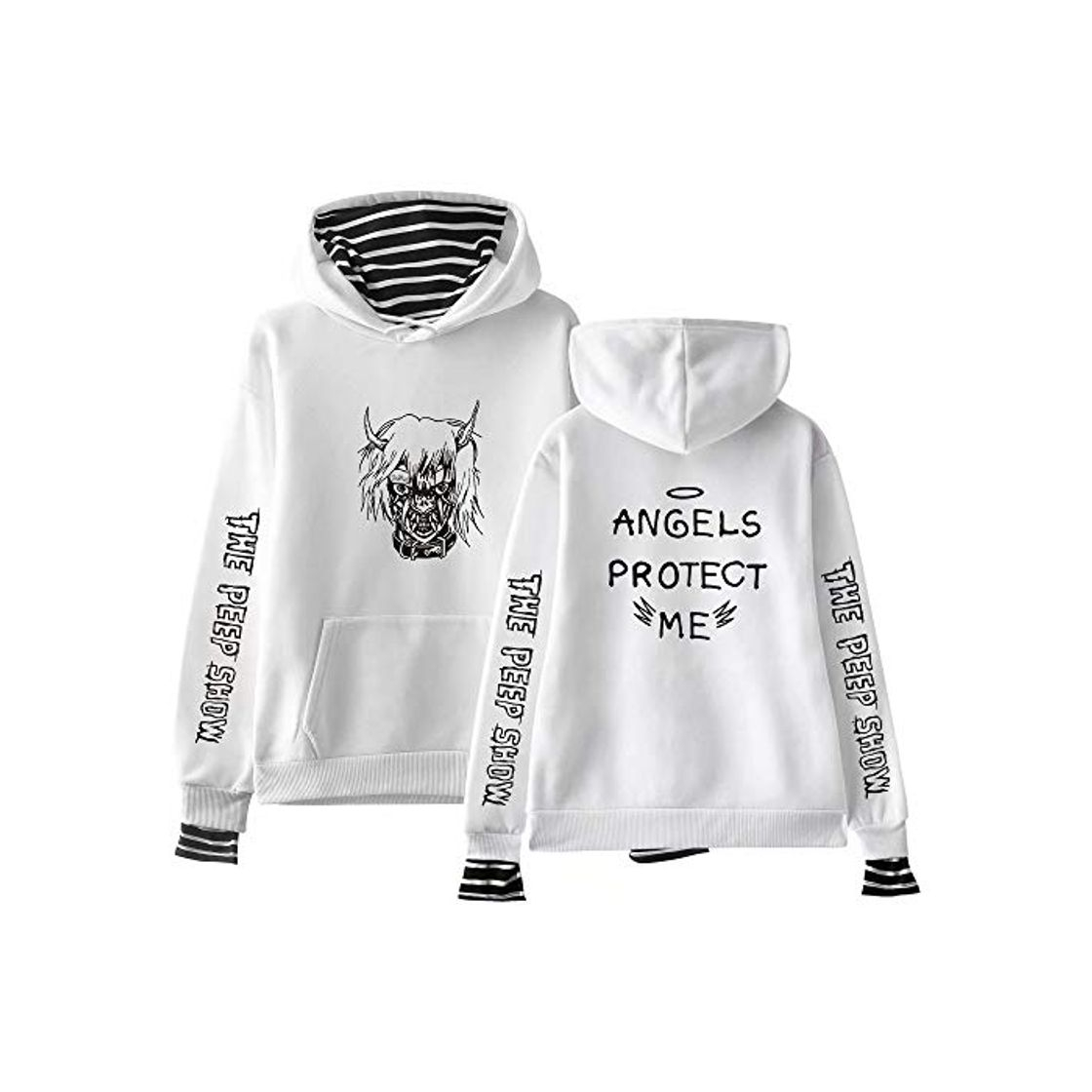 Fashion Lil Peep Unisex Adolescentes Sudaderas con Capucha de Hip Hop Top Sudadera con Capucha de Manga Larga Guantes Sudaderas con Capucha