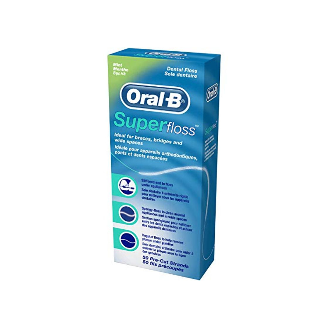 Product Oral-B Super Floss - 50 piezas precortadas de seda dental