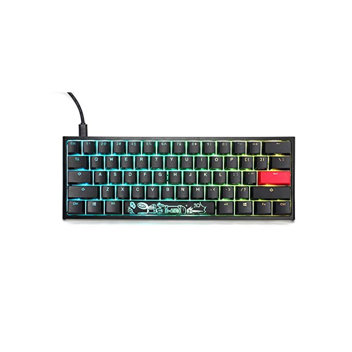 Ducky One 2 Mini Gaming Teclado MX-Blue, RGB-LED, Negro