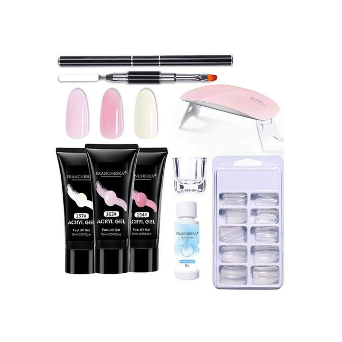 Producto Poly Nail Gel Nail Extension Gel Set Kit de herramientas de pegamento de uñas profesional Poly Nail Gel