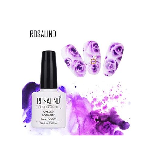 ROSALIND Nail Art 10ml Blossom UV LED Gel Brillo de esmalte de uñas para manicura Lacas semi permanentes
