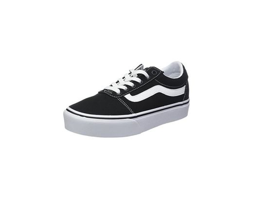 Vans Ward Platform Canvas Zapatillas Mujer, Negro