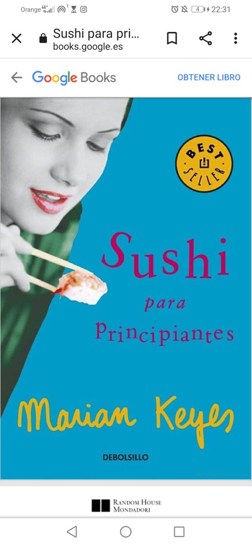 Libro Sushi para principiantes -Marian Keyes