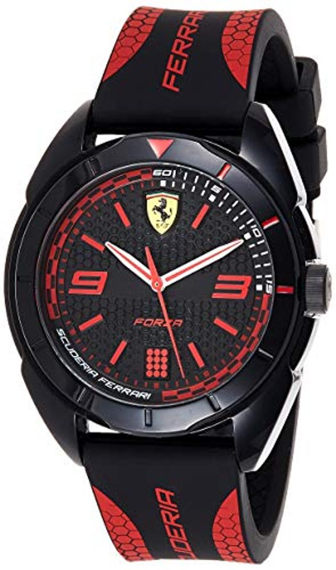 Fashion Scuderia Ferrari Reloj Analógico para Hombre de Cuarzo con Correa en Silicona 830515