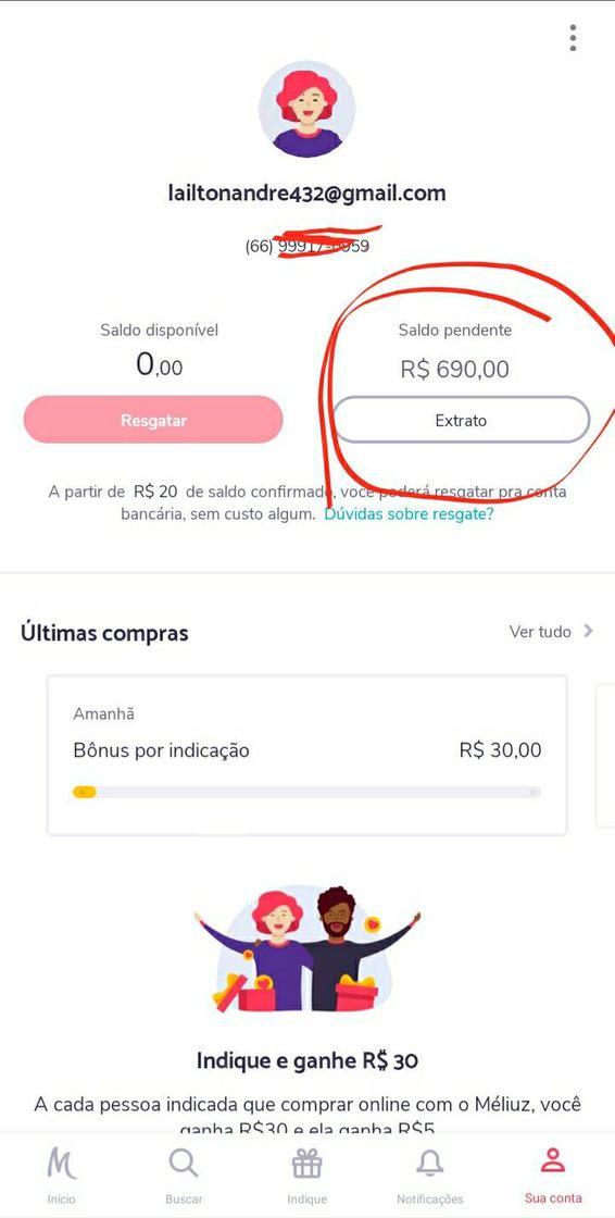 Moda Cadastre-se pelo o link e ganhe 05 reais de cara, c