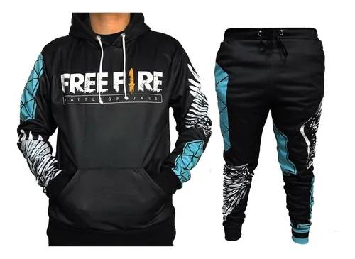 Videogames Conjunto Angelical Blusa + Calça Moletom Free Fire + Brinde
