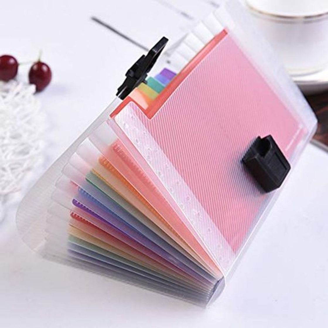 Productos carpeta A6 Carpeta de archivos desplegable Organizador de documentos Monedero Organizador Bolsa 13 capas Arco iris Fichario Papelería la Oficina Útiles escolares