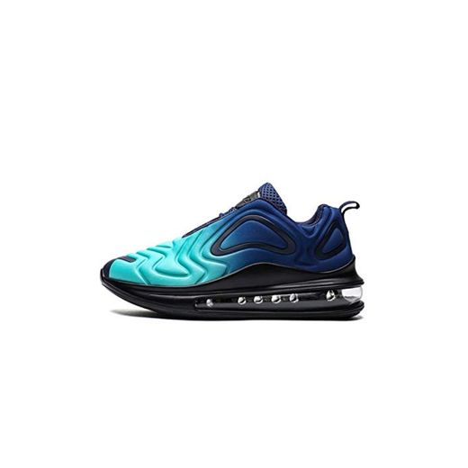 Hombre Zapatos Running Transpirables Casual Sneakers La Zapatos Gimnasio Correr Moda Running Zapatos Blue EU39