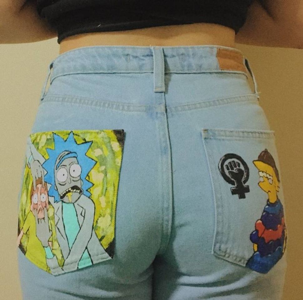 Fashion Calça com estampa do Rick and Morty