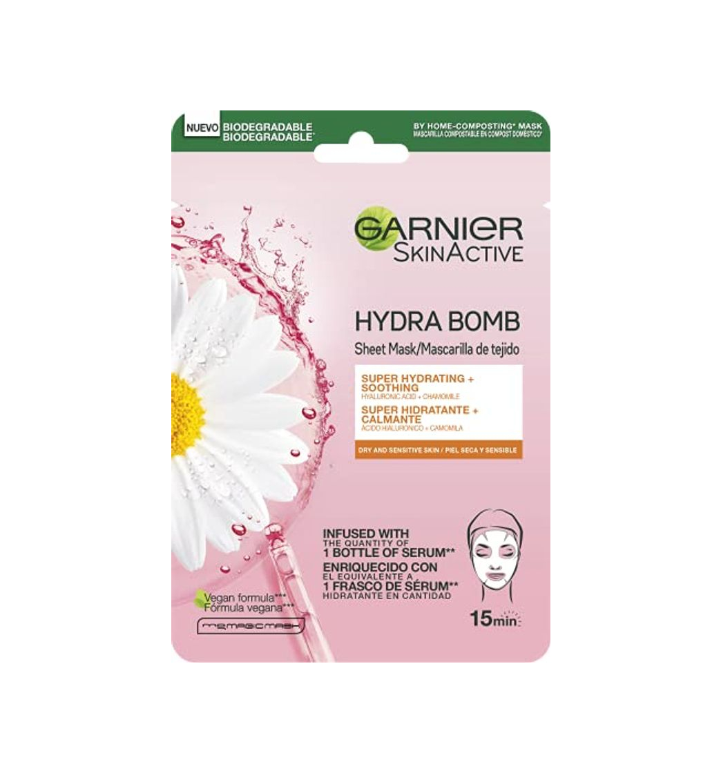 Belleza Garnier Mascarilla Skin Active HydraBomb Calmante