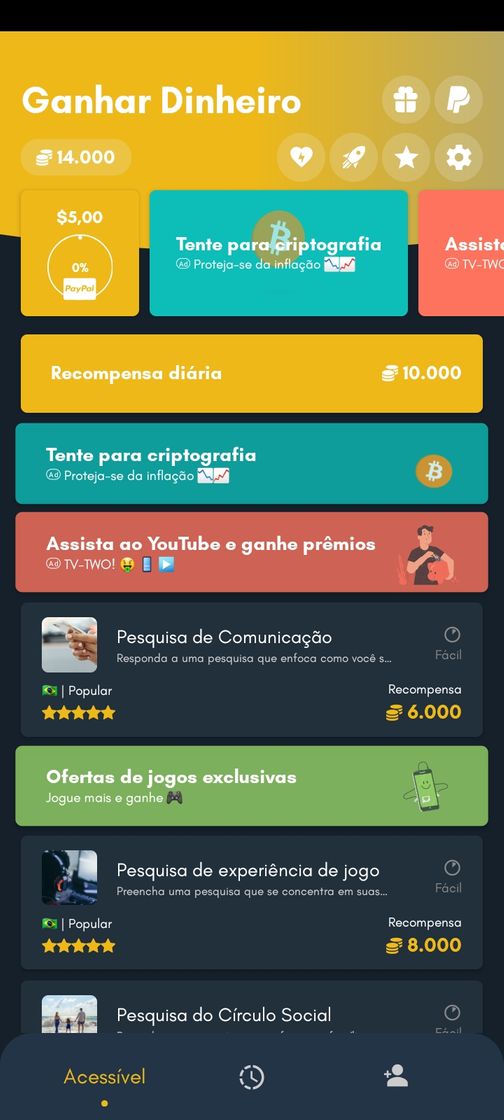 App Ganhar dinheiro 