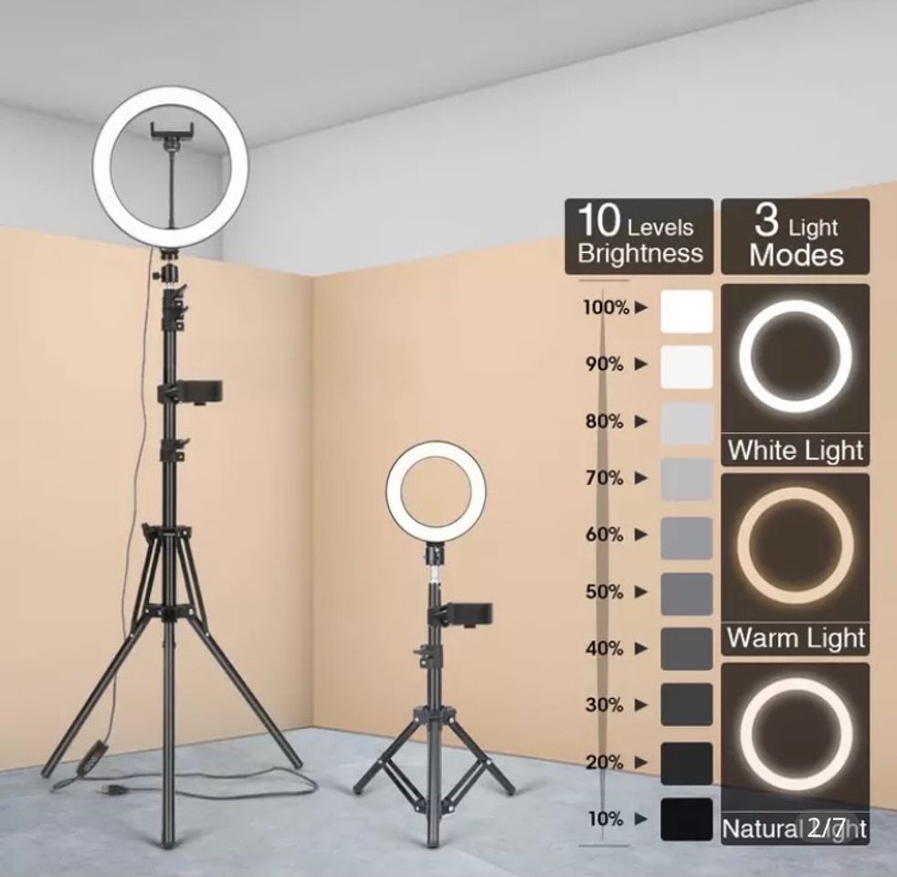 Moda Trípode aro de luz 