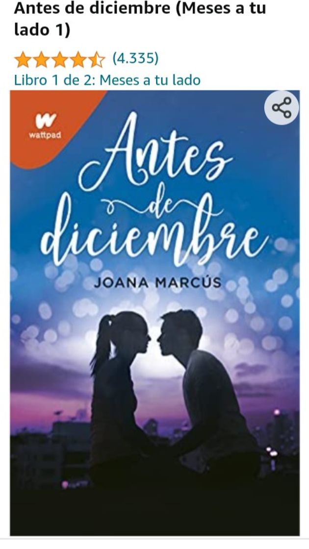 Libro Antes De Diciembre - Joana Marcus. 