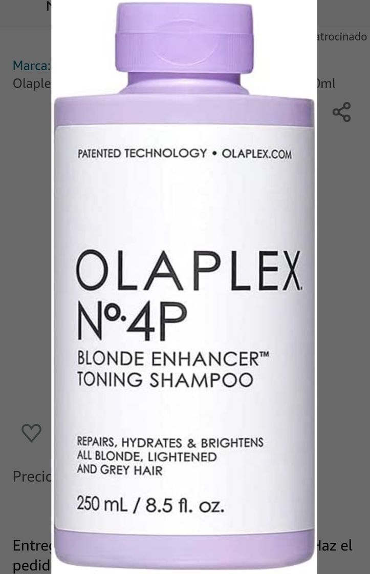 Product Olaplex ideal para rubios o plateados