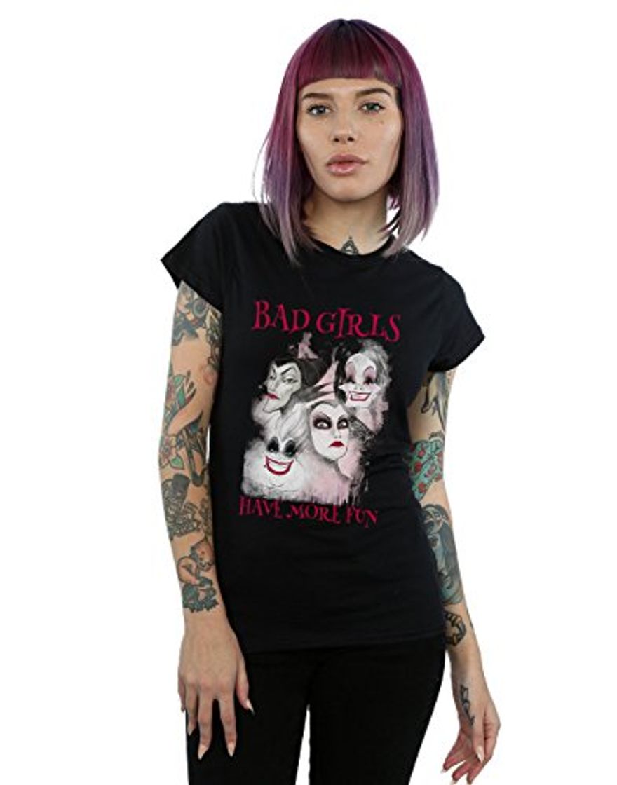 Fashion Disney Mujer Bad Girls Have More Fun Camiseta Negro XX