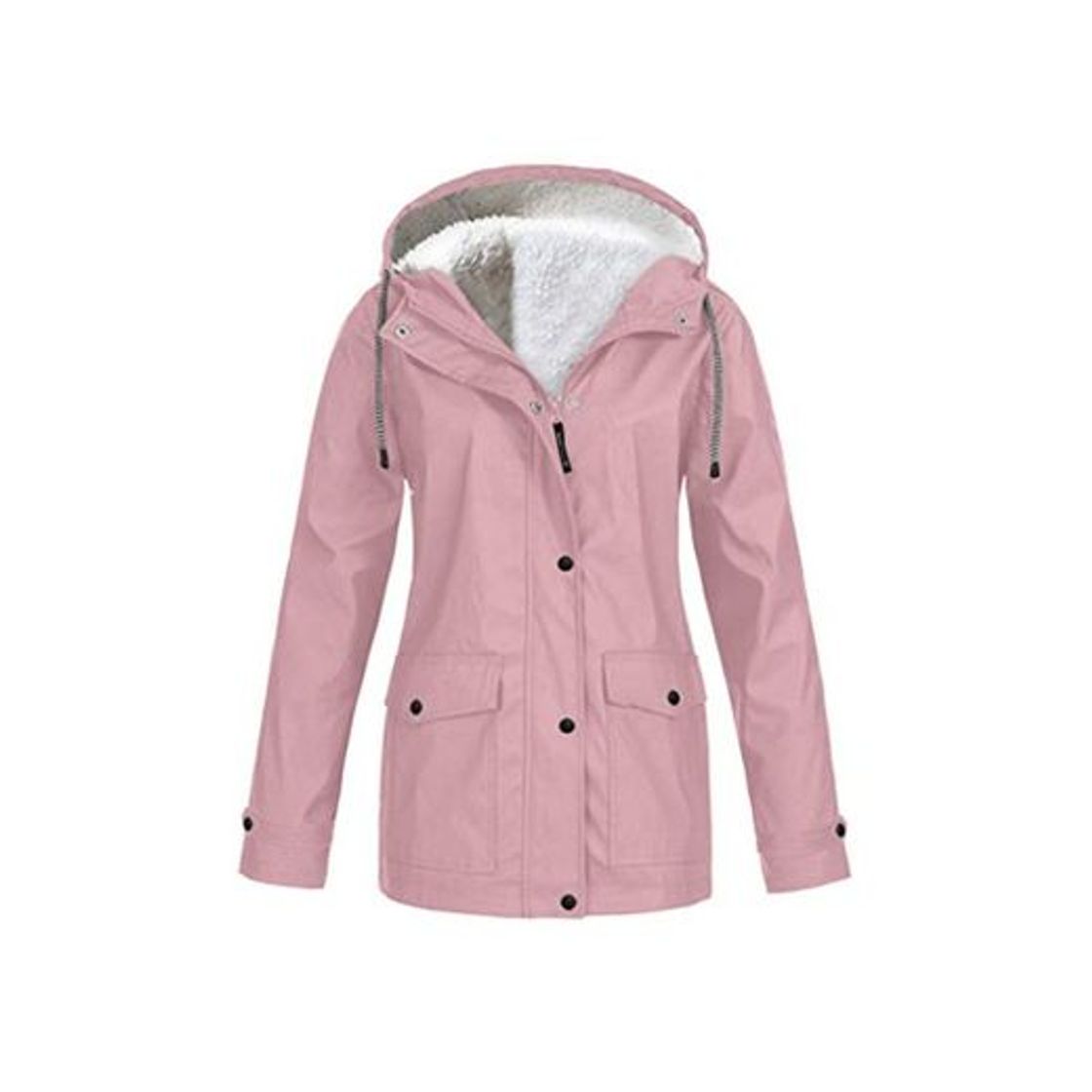 Fashion Luckycat Abrigos Impermeables Largas para Mujer Abrigos con Capucha Cortavientos Mujer Chaquetas De Acolchado Invierno Y Otoño Parka Chubasquero Caliente Pullover Manga Larga Suelto