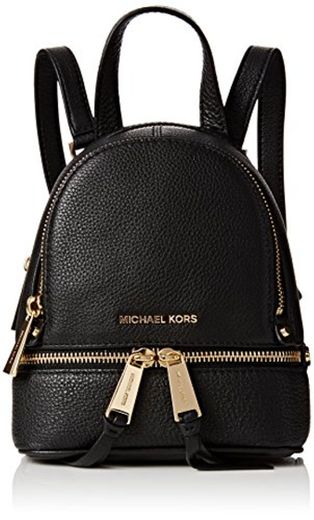 Michael Kors - Rhea Zip Xs Msgr Backpack, Bolsos mochila Mujer, Negro