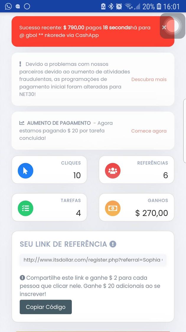 App Site que paga em dólar!! Faça seu cadastro e se divirta 