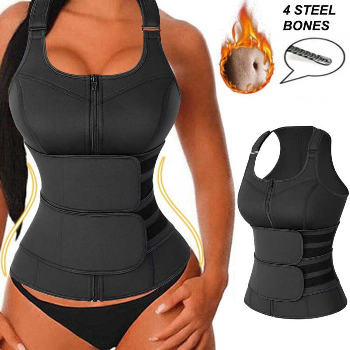 Fashion QQA Mujeres Binder Binder Tank Tops Shaper Tallas Grandes Fajas Body Shaper