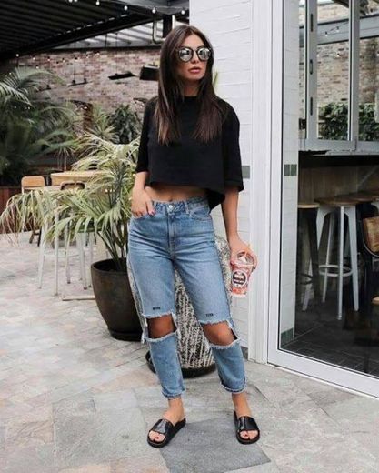 Look com jeans despojado 