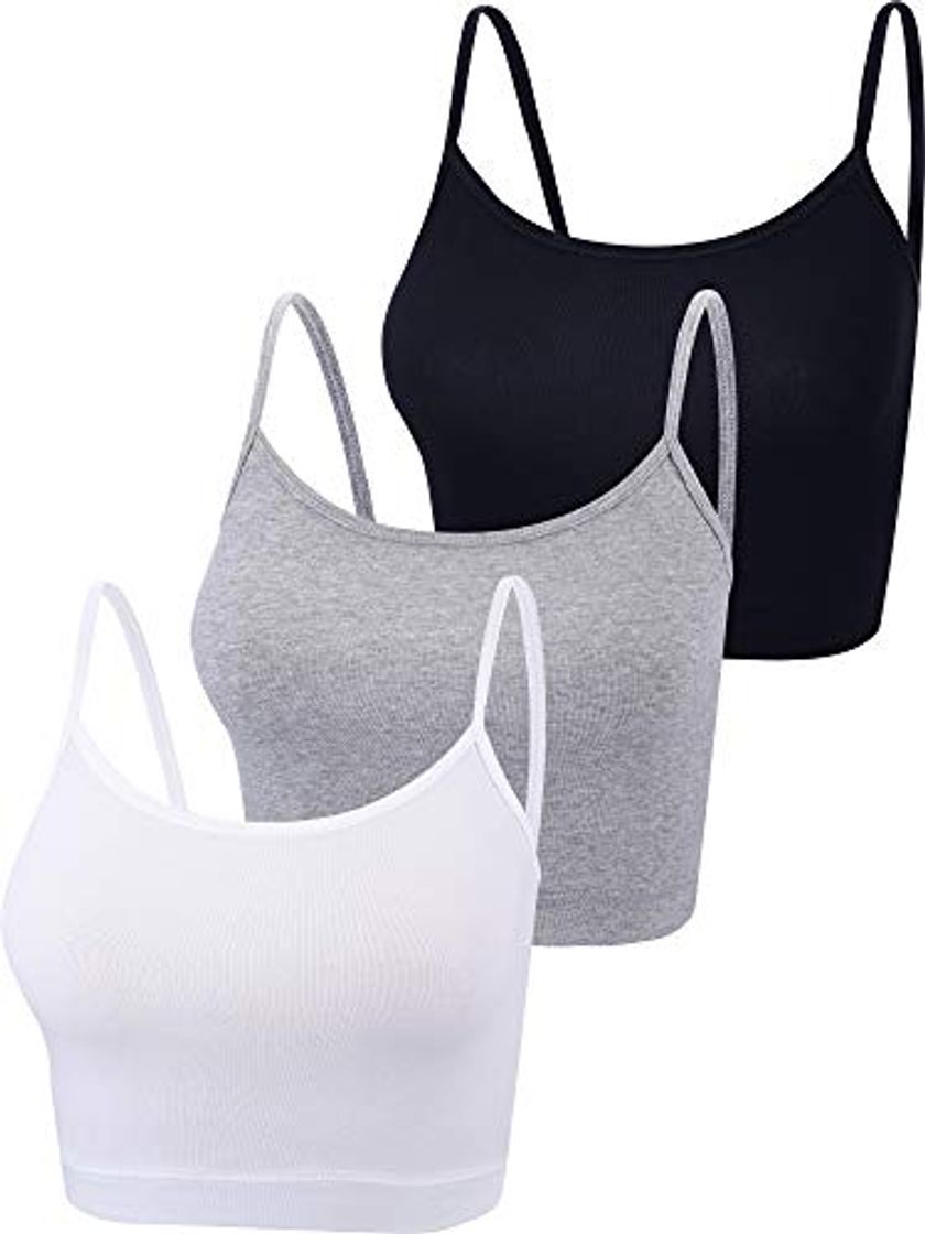 3 Piezas de Camisolas con Tirantes Camisetas sin Mangas Ajustables para Deportes