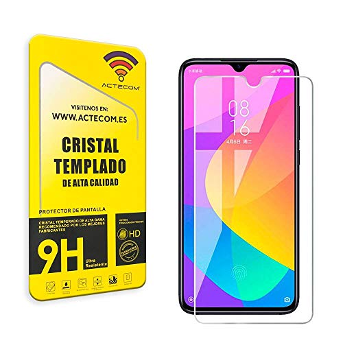 Electrónica actecom Protector Pantalla Compatible con Xiaomi MI A3 Cristal Vidrio Templado