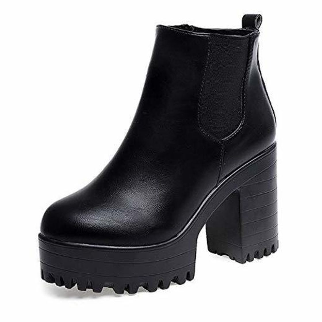 Social POLP Botas Tacon Mujer Invierno Botines de Plataforma Zapato de Tacon Ancho